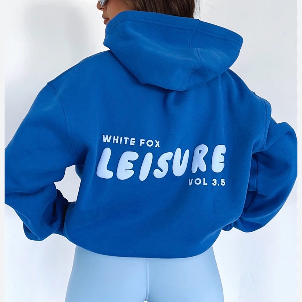 White Fox Boutique Leisure Series Oversized Hoodie Cobalt Blue S/M